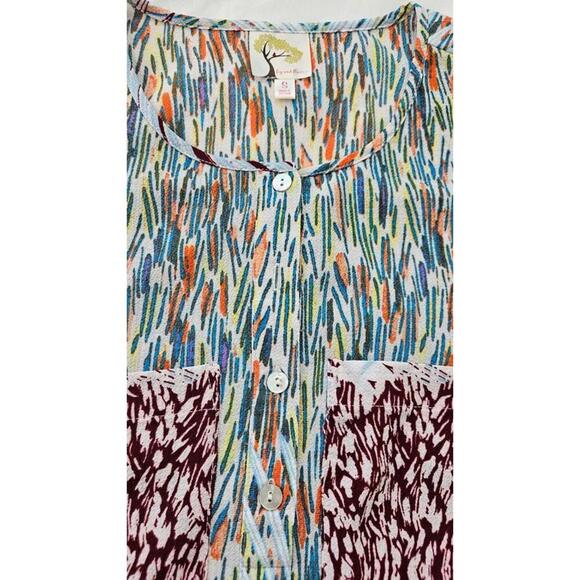 Fig & Flower Anthropologie Women's Tropical Printed Boho Hi-Lo Tunic/Dress Small - Picture 8 of 10